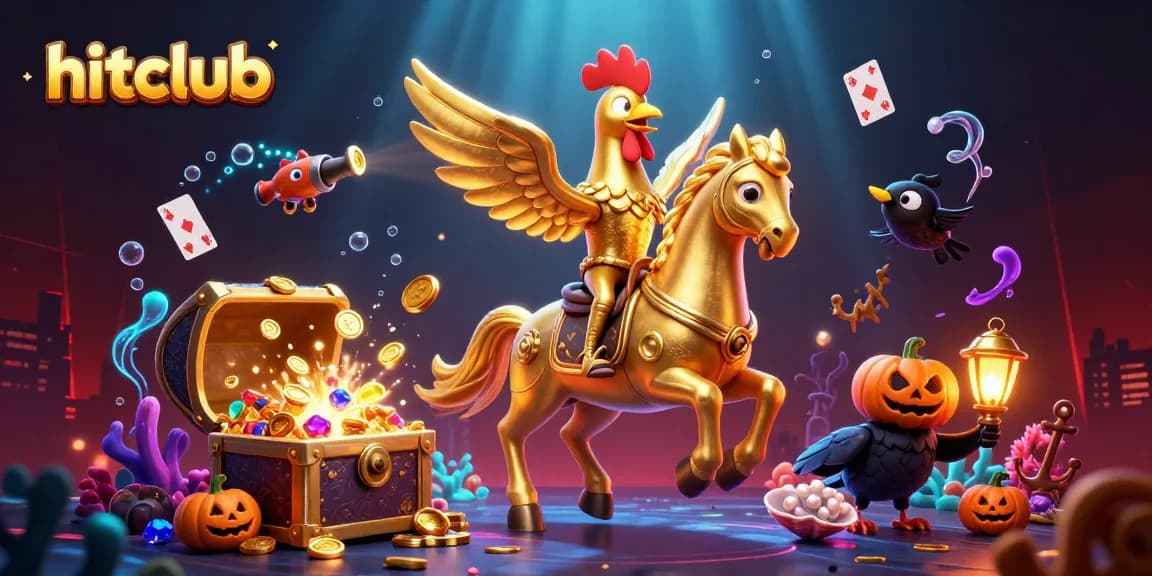 Experience the thrill at hitclub with an enchanting midnight casino scene showcasing vibrant characters and dynamic game elements.