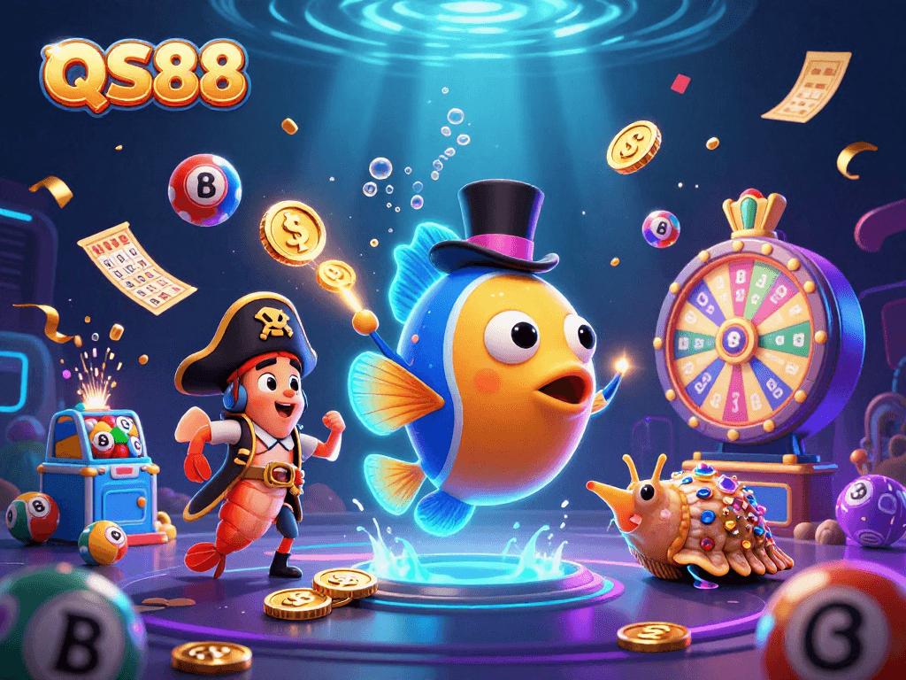 Engage in thrill-seeking gameplay with QS88's vibrant casino-inspired underwater adventure.