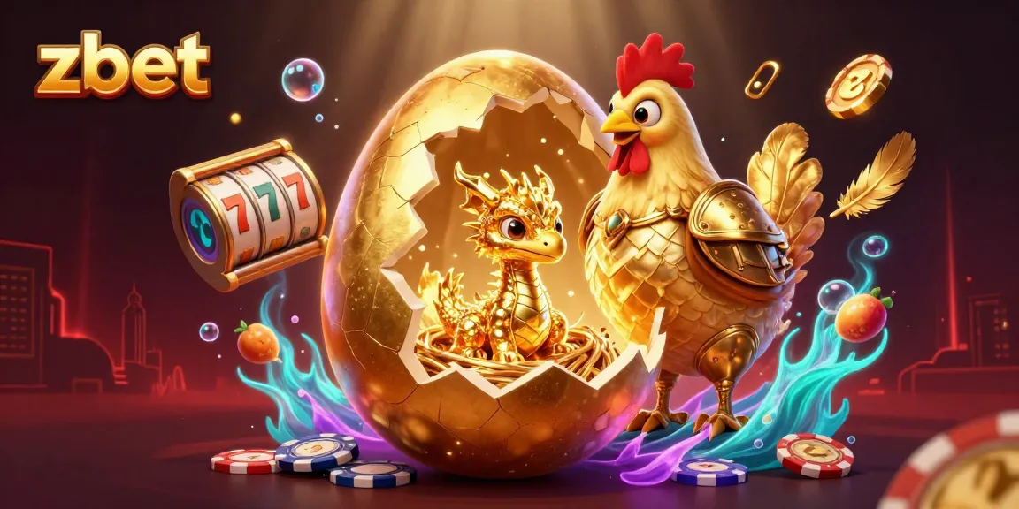 Spin the zbet casino reels with a golden dragon guarding treasure in a festive atmosphere.