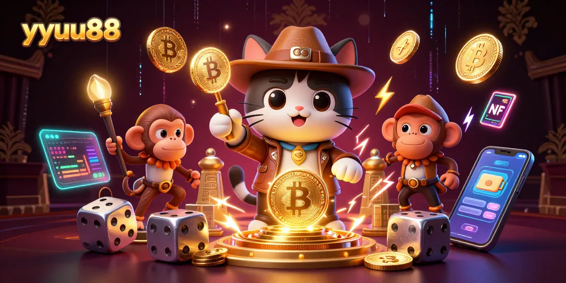 Join the thrilling adventure at yyuu88 as a cat archaeologist discovers a golden casino artifact.