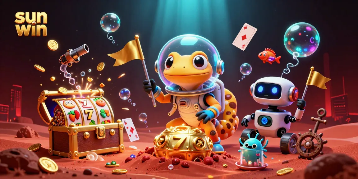 Experience thrilling wins at sun win with a vibrant Martian casino scene filled with treasures.